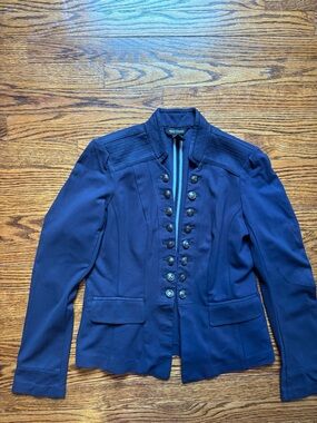 White House Black Market Navy Military-Inspired Blazer